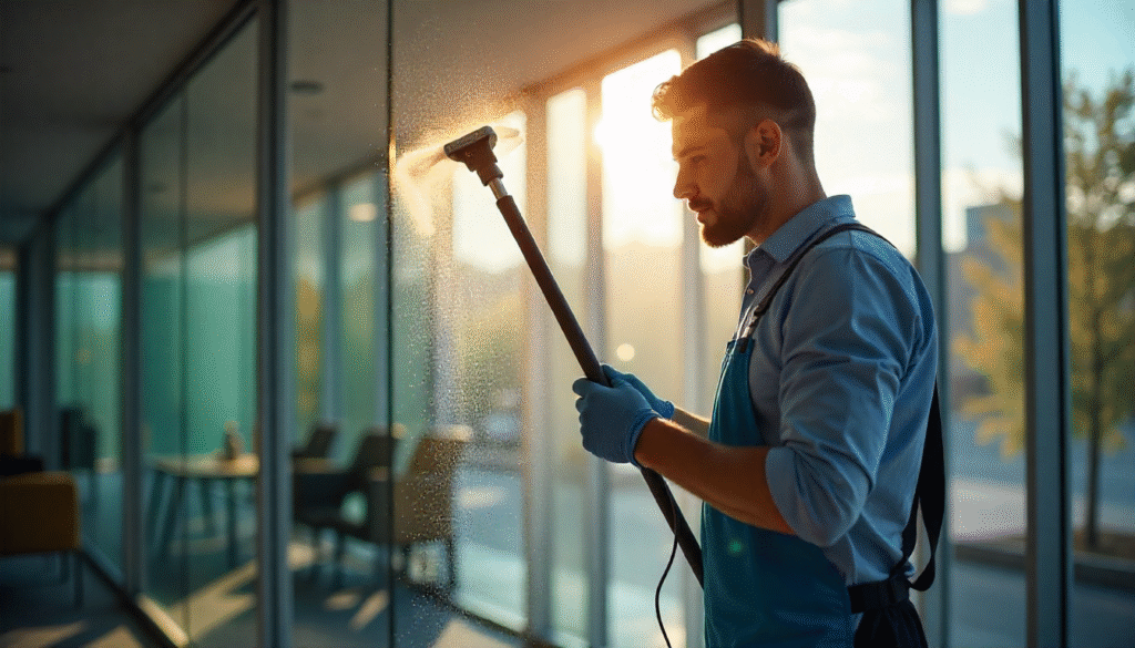 Professionelle Fensterreinigung in Bühl für streifenfreie Glasflächen